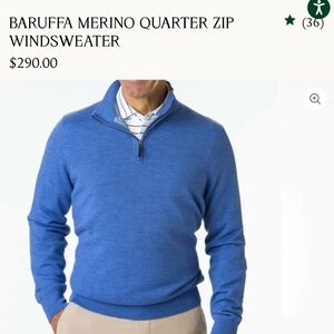 Fairway & Greene Men’s BARUFFA MERINO 1/4 ZIP Golf sweater windbreaker pull over